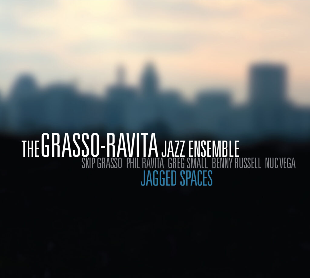 Album cover for Jagged Spaces by The Grasso-Ravita Jazz Ensemble